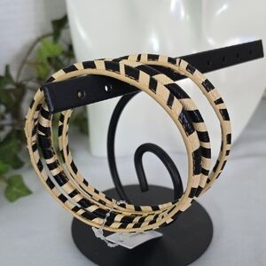 Zebra Print Faux Leather Bangle Bracelet Set